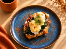 Beef Bacon Benedict
